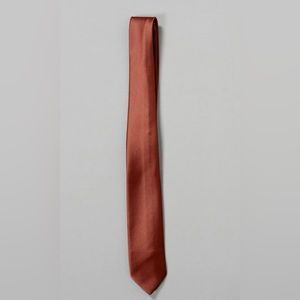 Revelry Satin Tie in Terracotta Rust